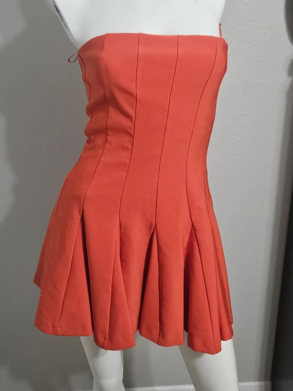 Zara Women's Mini Dress - Bright Orange - Picture 6 of 6